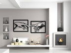 VAILLA The creation of Adam Wall Art, Set of 2 Wooden Wall Arr, Michelangelo Hand of God and Adam Wall Decoration, 3D Large Modern Decor, Textured Sculptures , Wood Ornament Ideal for Living Room, Bedroom and Office