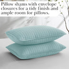 Southshore Fine Living, Inc. Quilts Queen Size with 2 Pillow Shams, Full Bedding Set, Pet Hair Resistant Bedding, Quilt Coverlet Bedspreads Queen Size/Full Bedspread with 2 Pillow Shams, Sky Blue