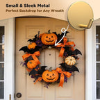 OUTXE Adhesive Wreath Hanger, Heavy Duty Reef Hook | for Front Door Glass Window | for Christmas/Thanksgiving/Halloween/July 4th/Easter/Valentine/Fall/Summer/Spring (Gold, 2-Pack)