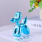 Balloon Dog Statue Modern Home Decor Collectible Figurines Art Funky Statues for Coffee Table Decorations Trendy Color Schemes Room Aesthetic Sculpture Dog (3.9 * 3.9 * 1.5inch, Sky Blue)