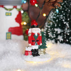 NINIPAPA Christmas Village Accessories Santa's Villages Sets for Christmas Decoration, Christmas Mini Town Decor with Nutcracker Ornament