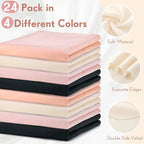 Shimeyao 24 Packs Fleece Throw Blanket Soft Warm Lightweight Fleece Blanket Cozy Throw Bulk for Bed Couch Sofa Home Office Wedding Gifts Suitable for Seasons, 50 x 60 Inches(Gentle Color)