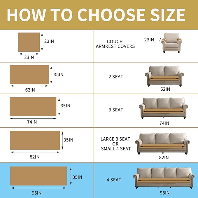 HAOMAIJIA Waterproof Couch Cover for Dogs Washable,Faux Fur Pet Couch Covers for Sofa,Soft Dog Bed Cover Non-Slip Couch Covers for 3 Cushion Couch Sofa Pet Friendly (Brown, 35" x 95" 1 Pack)