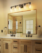 Bathroom Light Fixtures, HWH 5-Light Vanity Lights Over Mirror, 37-inch Farmhouse Wall Light, Oil-Rubbed Bronze Finish, 5HLT63B-5W ORB