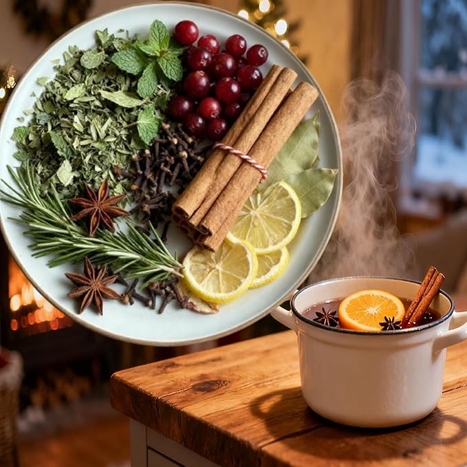 Intention Simmer Pot Blends,Potpourri Simmer Pot for Stove, Potpourri Simmering Fall Home Fragrance for Housewarming, Christmas,with Herbs, Dried Fruit (B,3PCS)