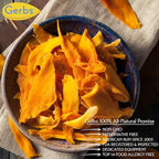 Gerbs Dried Mango Slices Unsweetened 4 lbs. | Dehydrated, Unsulfured, Resealable Bag | Naturally Chewy & Vibrant | Top 14 Allergen-Free