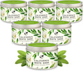 6 Pack Sage Candles Gift Set - Natural Soy Wax Candle Smokeless Clean Burn, Calming Aromatherapy Candles for Home Relaxation, Home Office & Gifting