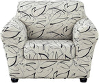 KRFOONN 2 Piece Chair Covers Printed Sofa Covers Couch Covers Washable Armchair Sofa Couch Slipcover Furniture Protector with Elastic Bottom for Living Room (Armchair, 58), Small