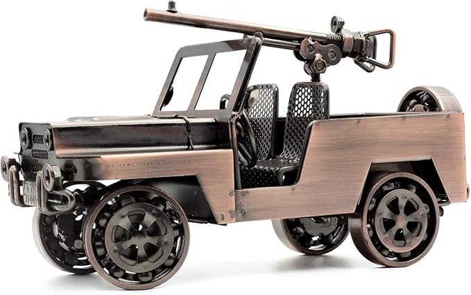 Vintage Classic Car Gifts for Men - 9.3 Inch Handmade Metal Antique Car Collectibles - Home, Office, Man Cave Decor