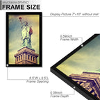 100% Solid Wood 7x10 Picture Frame Set of 3, Black Frame for 7 x 10 Inch Picture Poster Photo, Light Weight 7 by 10 HQ Matte Black Frame for Wall - 3 Pack/Black/7"x10"