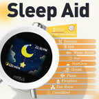 MOMILLA Alarm Clock for Heavy Sleepers, Colorful Screen Temperature, Loud 7-Day Programmable 4 Alarms, Small Clocks Bedrooms for Kids Adults Boys Girls, Easy to Set, Digital White Noise, Hourly Chime