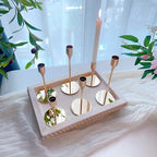 French Gold Taper Candle Holders for Wedding Table Centerpiece,Tall Taper Candlestick Holders Bulk Set of 6,Metal Candle Stick Holders for Dinning or Mantel Centerpiece,Party Home Decor