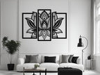 Vailla Wood Wall Art Decor Wall Hanging Sculpture Modern Home Decoration 3 Panels Nature Wall Hangings Large Wooden Wall Arr 3D Textured Sculptures for Living Room Bedroom Office Dinnig Room