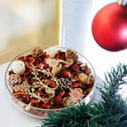 Qingbei Rina Christmas Potpourri Bags,Tea Scented Potpourri Bowl Filler Dried Flower, Home Fragrance Sachet, Winter Holiday Decorative Vase Decor,8.4 oz,Gold