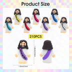 210 Pack Little Jesus Figurines in Bulk, Pocket Jesus Loves You, Jesus Small Figures, Little Tiny Jesus Figures for Church Christmas Party Favors Baptism Gifts Religious Gifts for Easter Egg Stuffers