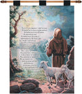 Manual Inspirational Collection 26 X 36-Inch Wall Hanging and Finial Rod, The Lord is My Shepherd