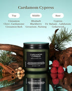 M&SENSE Cardamom Cypress Fir Large Scented Candles for Home 2 WIC 11.6oz 70 Hours Long Lasting Slow Burning Woody Scented for Birthday Holiday Winter Gifts