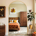 Full Length Mirror, 76"x44" Arched Full Body Mirror, Oversized Floor Mirrors, Leaning Free Standing Mirrors, Hanging Mounted Large Mirrors for Bedroom Dressing Room, Cloakroom, Gold