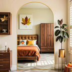 Full Length Mirror, 76"x44" Arched Full Body Mirror, Oversized Floor Mirrors, Leaning Free Standing Mirrors, Hanging Mounted Large Mirrors for Bedroom Dressing Room, Cloakroom, Gold