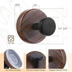 OUTXE Wreath Hanger for Front Door, Heavy Duty Suction Cup Reef Hook for Glass Window/Over Door/Outdoor, Christmas/Thanksgiving/Halloween/July 4th/Easter/Valentine/Fall/Summer/Spring (Walnut, 4-Pack)