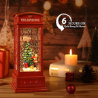 Christmas Snow Globe Lantern,Christmass Lantern with 8 Christmas Theme Music,Christma Snow Globe Gifts Water Glittering Swirling Christma Home Decoration (Christmas Child)