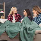 24 Packs Fleece Throw Blanket Soft Warm Lightweight Fleece Blanket Cozy Throw Bulk for Bed Couch Sofa Home Office Wedding Gifts Suitable for Seasons, 50 x 60 Inches(Lake Blue)