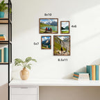 Giftgarden 5x7 Picture Frame Set of 18, Lightweight 5 by 7 Frames Bulk for Gallery Wall Photo Hanging and Tabletop Display, Rustic Brown