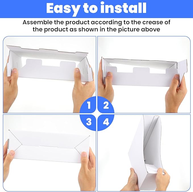 25 Pcs Cardboard Magazine File Holders Magazine Book Bin Box with Label Sticker Paper Organizer Storage Folder for Desk Shelves School Classroom Office Supplies(Classic,White)