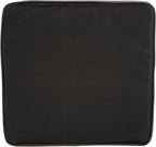 Howard Elliott Square Pouf Ottoman Foot Rest With Cover, Round Stuffed Filled Foot Stool, Fluffy Compact & Comfortable Soft Seating for Living Room & Bedroom, 20 x 20 x 18 Inch, Brown