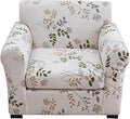 KRFOONN 2 Piece Couch Chair Cover Printed Sofa Covers Couch Covers Stretch Armchair Sofa Couch Slipcovers Furniture Protector with Elastic Bottom for Living Room (Armchair, 50)
