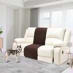 Reclining Sectional Couch Covers 100% Waterproof L Shape Recliner Couch Covers for Dogs Pets Washable Anti Slip 1 Additional Couch Cover for Reclining Couch (Additional Seat, Dark Brown)