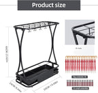 Umbrella Stand Rack with 18 slots Umbrella Holder for Entryway Umbrella Holder with Removable Drip Tray,Black Large