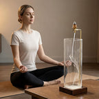 1 Pack HZCPENG Incense Holder, 2 in 1 Incense Burner for Sticks or Backflow Incense, Anti-ash Square Incence-Stick Holder with Wooden Base for Meditation, Yoga, Relaxation, and Home Décor