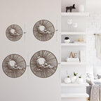 SIGNLEADER Metal Wall Art Decor Geometric Bronze Circle Landscape Modern Abstract Wall Sculpture Hangings Home Decoration for Living Room, Bedroom, Bathroom, Kitchen, Outdoor - 30" Bronze