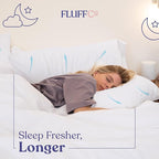 FluffCo Down Alternative Pillows King Size Set of 2 - King Bed Pillows for Sleeping - Made in USA - Cooling Surface and Machine Washable for Side, Back, and Stomach Sleepers