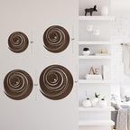 SIGNLEADER Metal Wall Art Decor Color Block Circles Minimalist Modern Abstract Wall Sculpture Hangings Home Decoration for Living Room, Bedroom, Bathroom, Kitchen, Outdoor - 36" Bronze