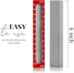 SURI Mezuzah for Door with Scroll Inside – 6 Inch Gray Concrete Judaica Mezzuzah Case with Non-Kosher Scroll, Self-Stick Adhesive, Gift Box Included, Fits a 5 Inch Scroll