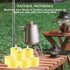 100 Pack Clear Tea Lights Candles Bulk, Summer Citronella Candle Outdoor and Indoor, for Birthday Emergency Home Garden(8 Hour, Yellow)