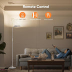 36W LED Floor Lamp, Upgrade Super Bright Standing Lamp, Modern Stepless Dimmable Torchiere Tall Lamp with Remote Control, 350°Rotating Head Reading Floor Lamp for Living Room, Bedroom, Office