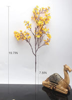 JAKY-Global Babys Breath Fabric Cloth Artificial Flowers 20 Bundle European Fake Silk Plants Decor Wedding Party Decoration Bouquets Real Touch DIY Home Garden (Yellow Orange 20pcs)