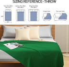 24 Pcs Fleece Blankets Bulk 60 x 50 in, Soft Lightweight Throw Blankets in Bulk Large Cozy Wool Blankets for Wedding, Bed, Couch, Outdoor, Use Gifts & Home, Homeless Men Women (Green)