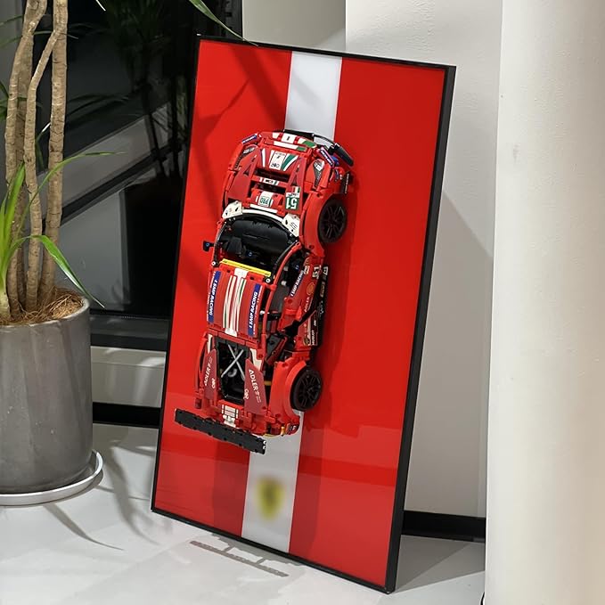 iLuane Display Wallboard for 42125 - Sports Race Car, Adult Collectibles Wall Mount, Home or Office Décor (No Car Included)