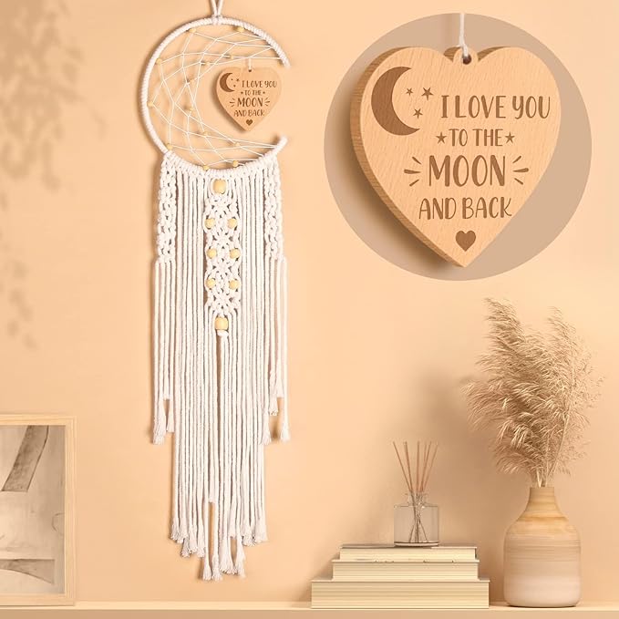Wife Gifts for Christmas from Husband, for Her Decoration Dream Catcher with Heart Pendant, Birthday Anniversary Couples Gift for Her Girlfriend Women Wedding Boho Home Décor
