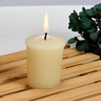 Pure Beeswax Votive Candles, Pack of 10 - Natural Unscented Beeswax Candles for Family Parties and Birthday Gifts (Ivory)