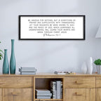 Surfapans Christian Wall Decor Be Anxious for Nothing Sign 32"×12" Philippians 4:6-7 Bible Verse Scripture Positive Quotes Holy Inspirational Religious Jesus Large Wood Framed Hanging Art (Black)