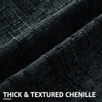 decorUhome Spring Black Chenille Throw Pillow Covers 12x20 Set of 2 Textured Soft Cozy Slubby Couch Pillow Covers Modern Farmhouse Boho Decorative Pillow Cases for Bed Sofa Living Room