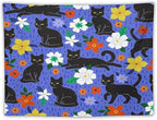 VUMIVI Black Cat Floral Tapestry Red White Hand-Painted Flowers Cute Animals Kids' Doodles Tapestry Wall Hanging for Living Room Bedroom Dorm Classroom Aesthetic Decor W40xL30in