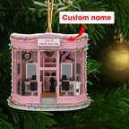 Personalized Hair Salon Christmas Ornament 2025, Flat Acrylic 2D Custom Name Ornament, for Stylist, Hairdresser Keepsake, Beauty Salon Christmas Tree Decoration