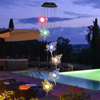 Tryme Solar Wind Chimes for Outside Changing Colors Fairy Wind Chime Lights Windchimes Outdoors Unique Decorative Mobile Gifts for Mother's Day Thanksgiving Christmas Birthday