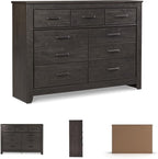 Signature Design by Ashley Brinxton Urban Contemporary 7 Drawer Dresser, Charcoal